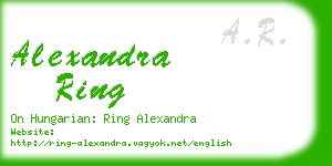 alexandra ring business card